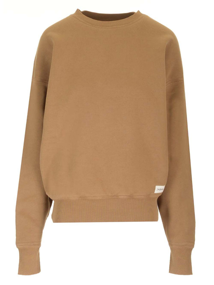 Saint Laurent Crewneck Sweatshirt Knitwear - Brown | 503d86ce7838d1c78a3cb9db8d49601bcb7639f0