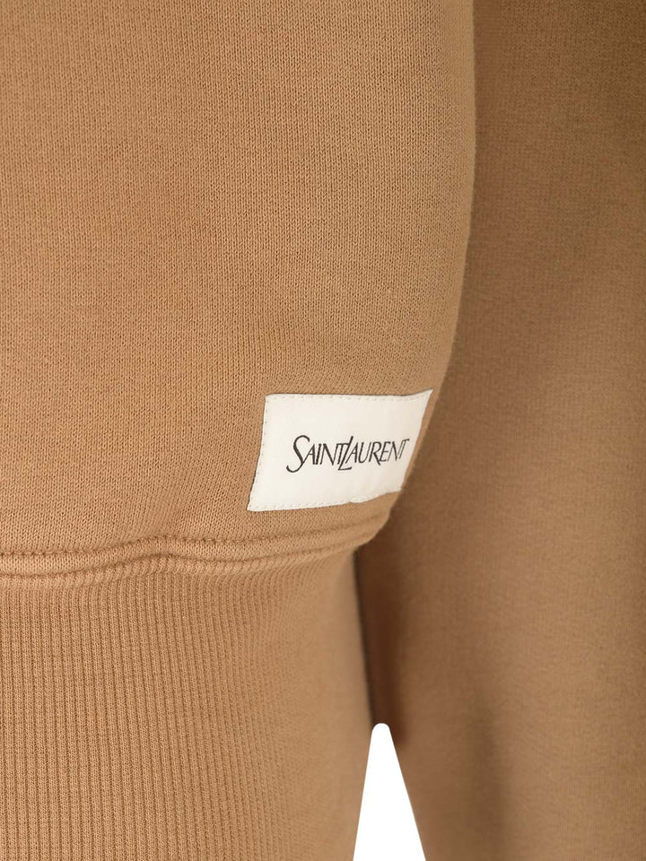 Saint Laurent Crewneck Sweatshirt Knitwear - Brown | 1273fe58d4584a1eb565bad4ceb4d6b1f6d63579