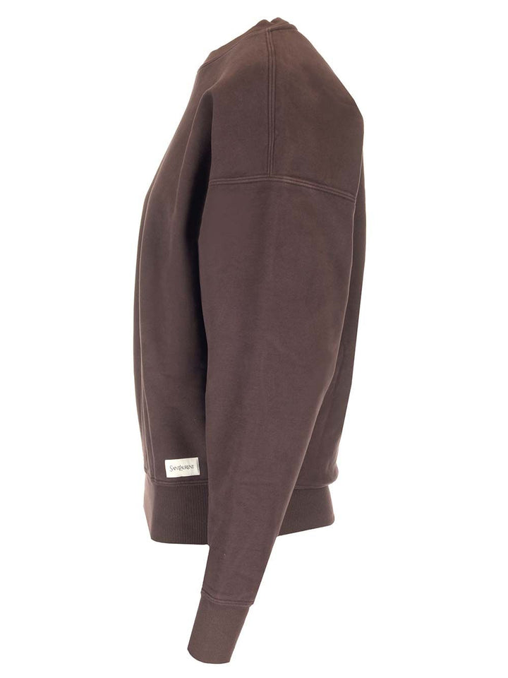 Saint Laurent Crewneck Sweatshirt Knitwear - Brown | de18b2007eb14cff2ac37bedf447d0a7c4530fdb