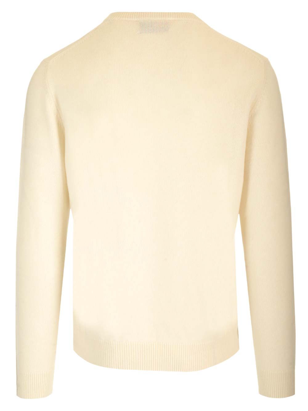 Ballantyne Double Yarn Cashmere Diamond Sweater Knitwear - White | cf1fca583fa14c93c9777525e1a9ecc6d4430270