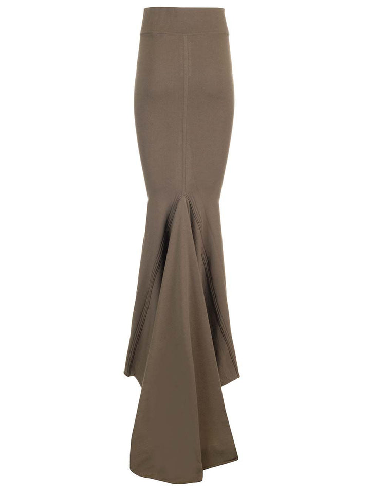 Rick Owens Taupe Knit Midi Skirt Skirts - Brown | 47cb1b8c1d48712889fa954a0258ded239d2dc85