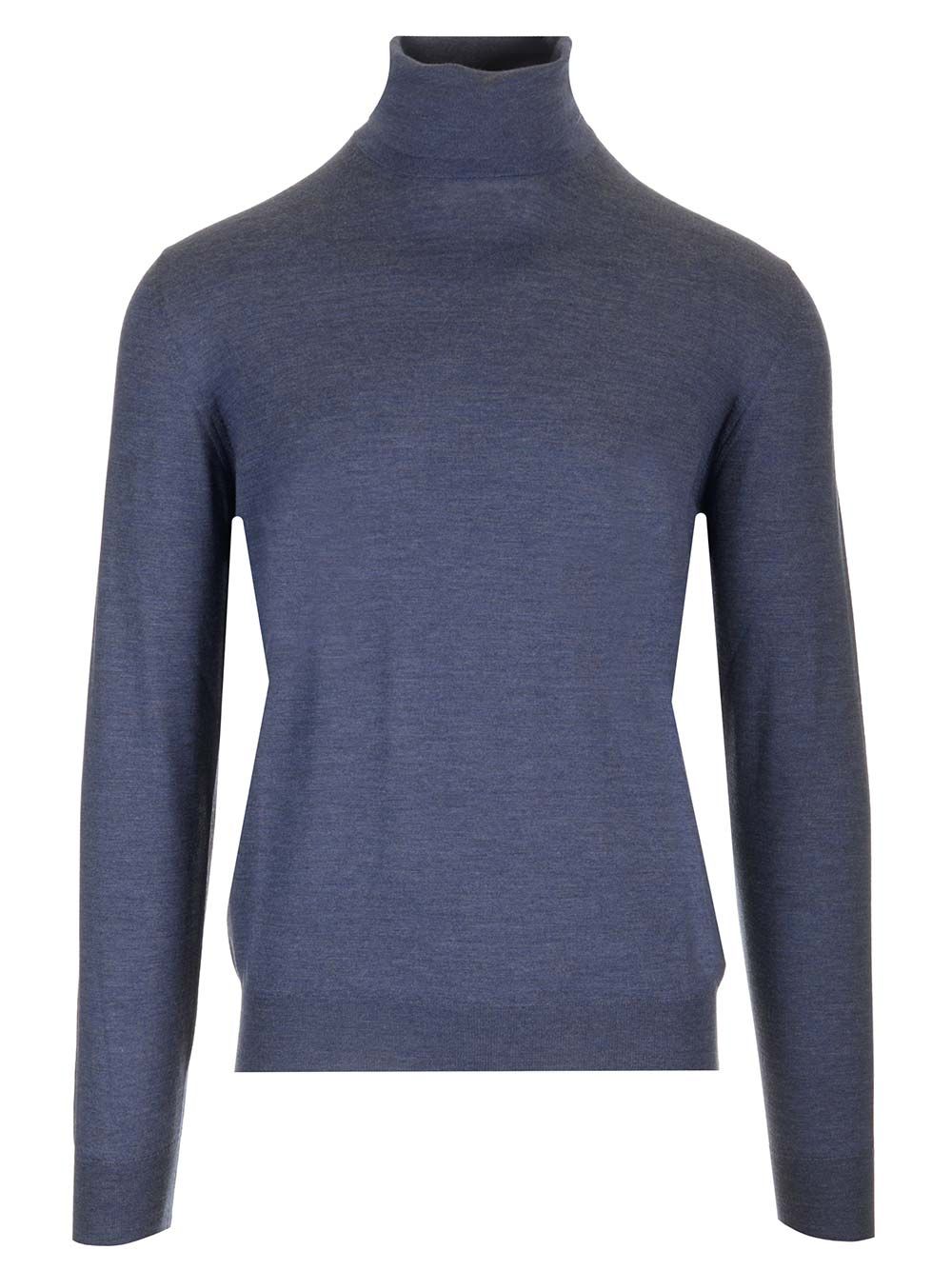 Mauro Ottaviani Wool Turtleneck Knitwear - Blue | 5dd2c04783f6e8239f784a60f33f5a888559beab