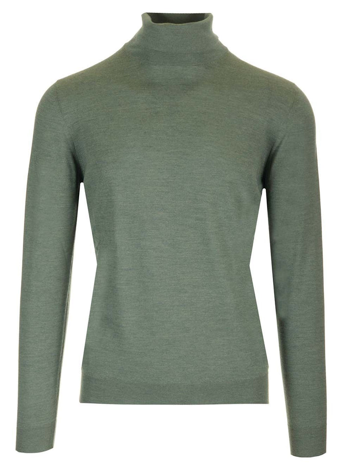 Mauro Ottaviani Wool Turtleneck Knitwear - Green | 3c658d89434b6d3c70dc0a07a14a62eb0ccffd77