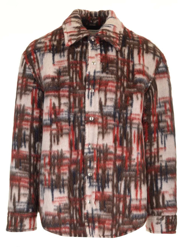 Brushed Alpaca Overshirt Jackets Multicolor