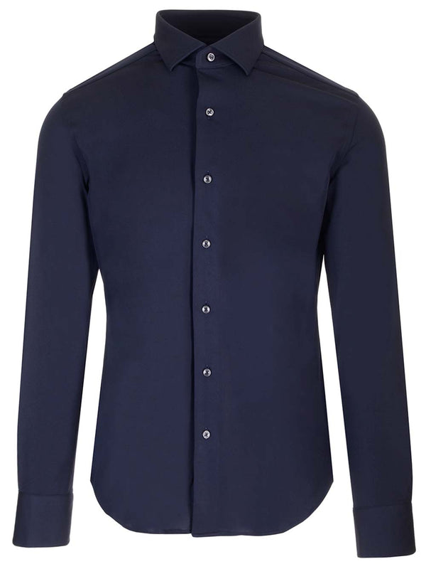 Stretch Blend Shirt Shirts Blue