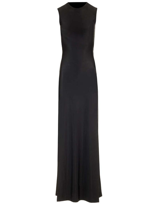 Jersey Midi Dress Dresses Black