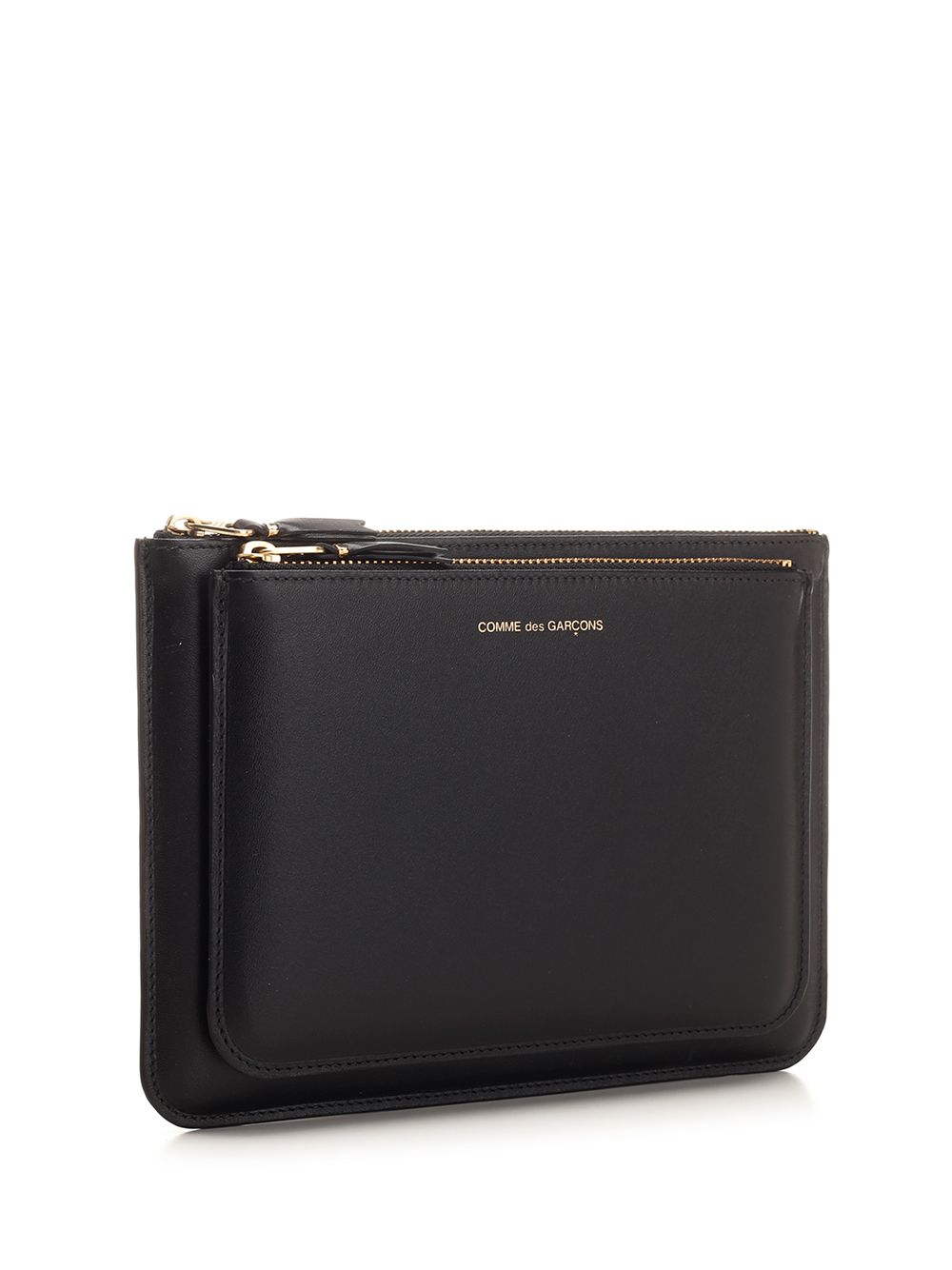 Comme Des Garcons Wallet Black Leather Pouch Small leather goods - Black | 252a88229bf43c241fe25d0f6827cdcb87f70ddf