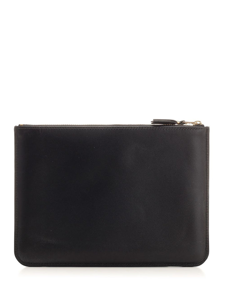 Comme Des Garcons Wallet Black Leather Pouch Small leather goods - Black | d27362800407dee0856e2d61739271df537a64bf