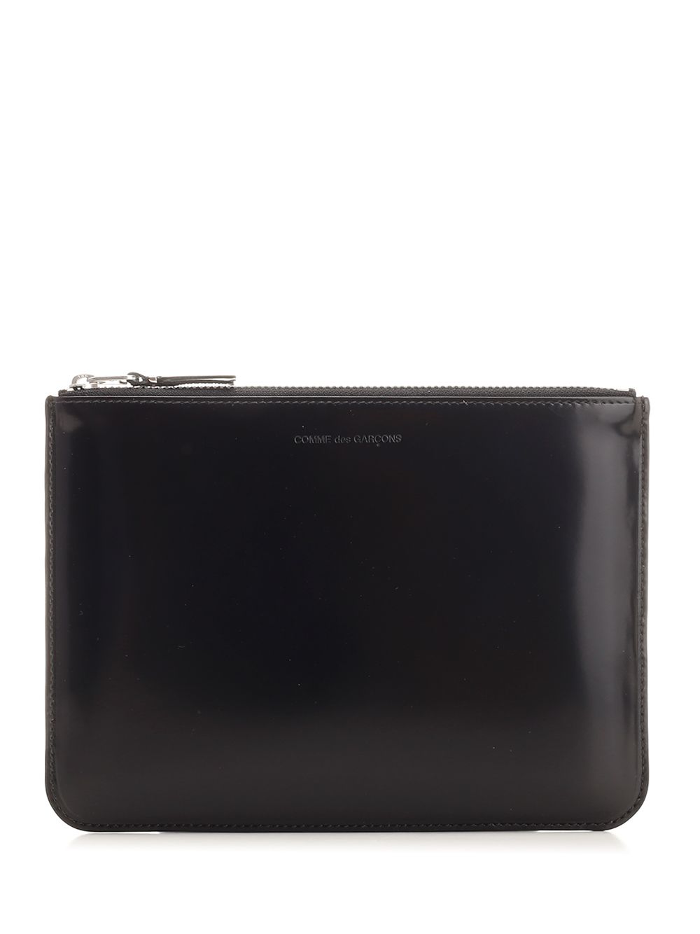 Comme Des Garcons Wallet Shiny Leather Pouch With Silver Interior Small leather goods - Silver | 407d1c58c11d736344eab55db4cd0802d5cca9a2