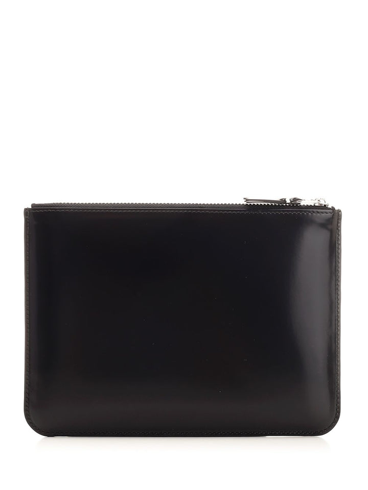 Comme Des Garcons Wallet Shiny Leather Pouch With Silver Interior Small leather goods - Silver | b3d60e0a6d9462c0c7d82e0feecf45a0363e9fe1