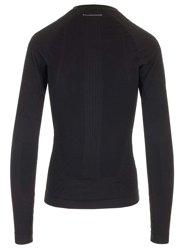 Mm6 Maison Margiela Black Thermal Shirt T-Shirt - Black | d4910d6d0605b1d64fc4c8e126f7328c349b0c0b