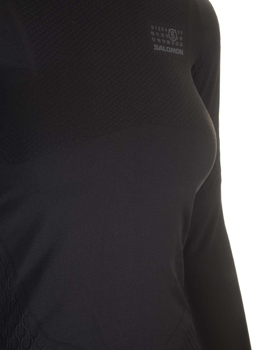 Mm6 Maison Margiela Black Thermal Shirt T-Shirt - Black | 0db6ffa89f6998992063b84b5512fe3556c71e1a