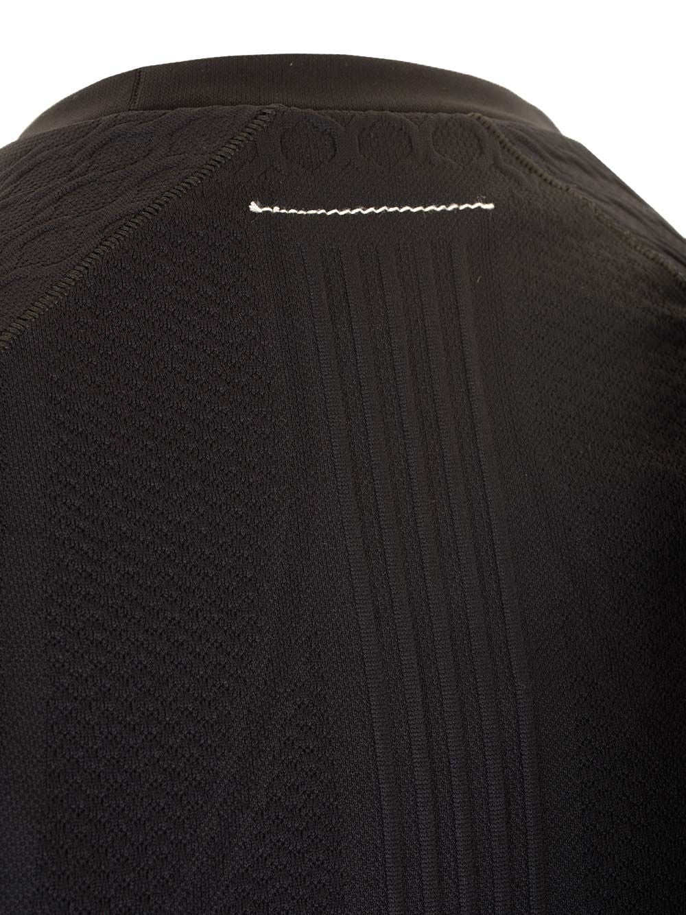Mm6 Maison Margiela Black Thermal Shirt T-Shirt - Black | e7f5cb809773ae0f643b8ebb16da139906b0a9ff