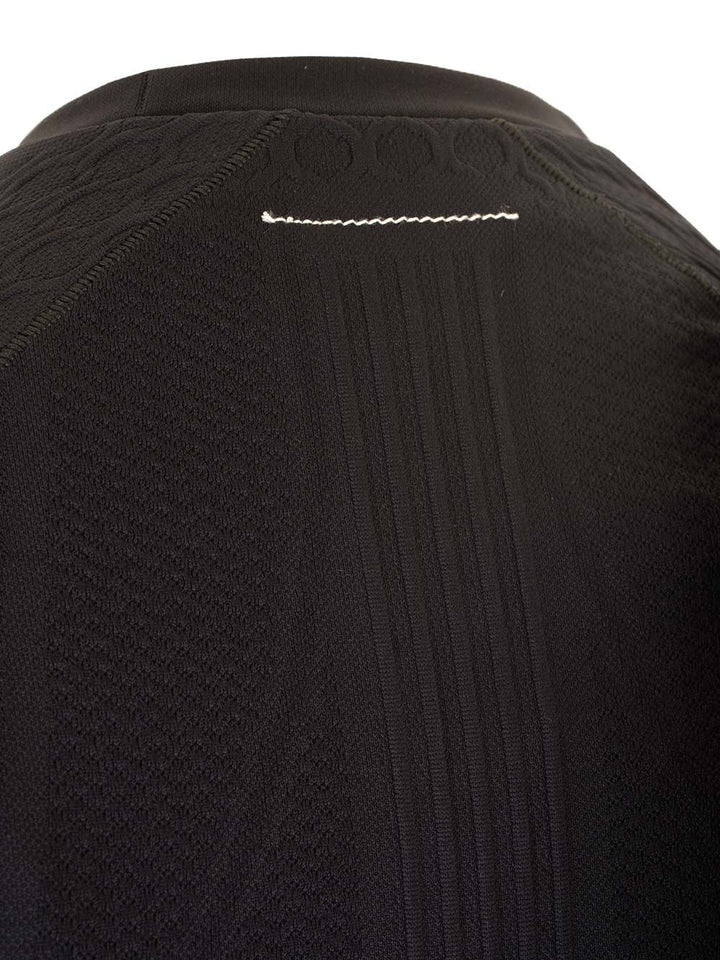 Mm6 Maison Margiela Black Thermal Shirt T-Shirt - Black | e7f5cb809773ae0f643b8ebb16da139906b0a9ff