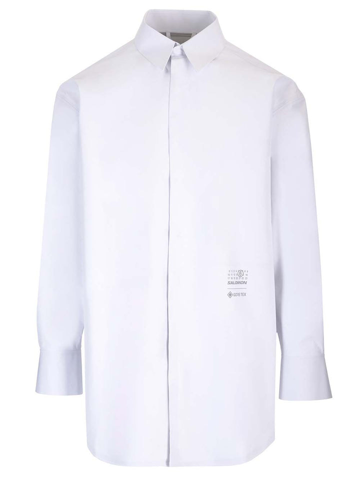 Mm6 Maison Margiela Technical Oversized Shirt Shirts - White | ca3d043c8c2233506ad73f85ac5b0e0a95765fa3