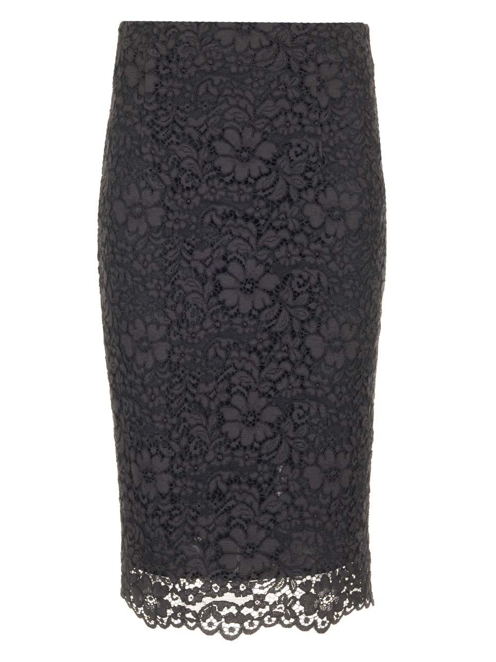 Al Duca D'Aosta Lace Pencil Skirt Skirts - Black | 5c43a2f8f728398d8991d84fa8cfb875276f9738