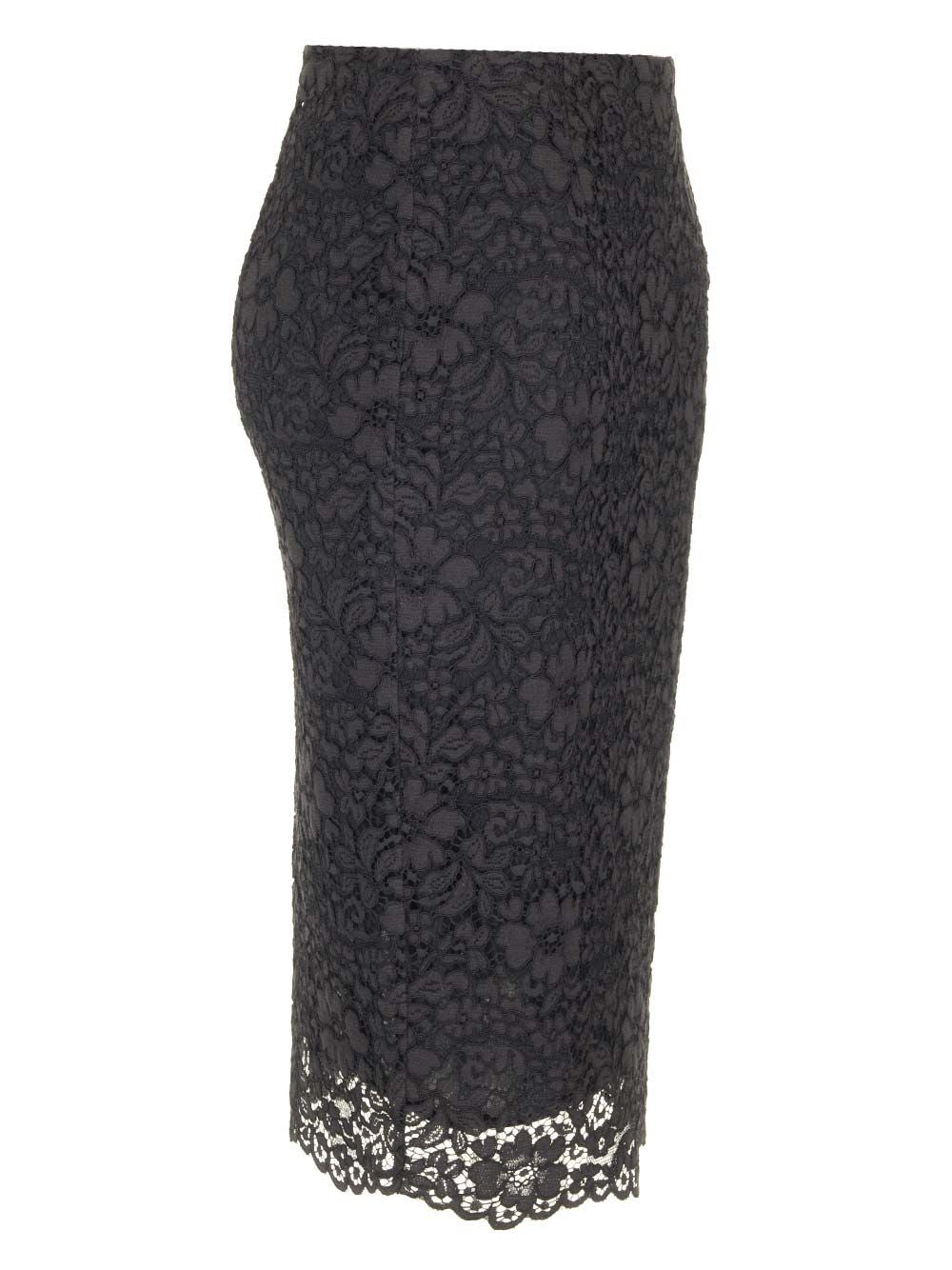 Al Duca D'Aosta Lace Pencil Skirt Skirts - Black | 2647adec7aa710c1bb5401090f811a72cc207520