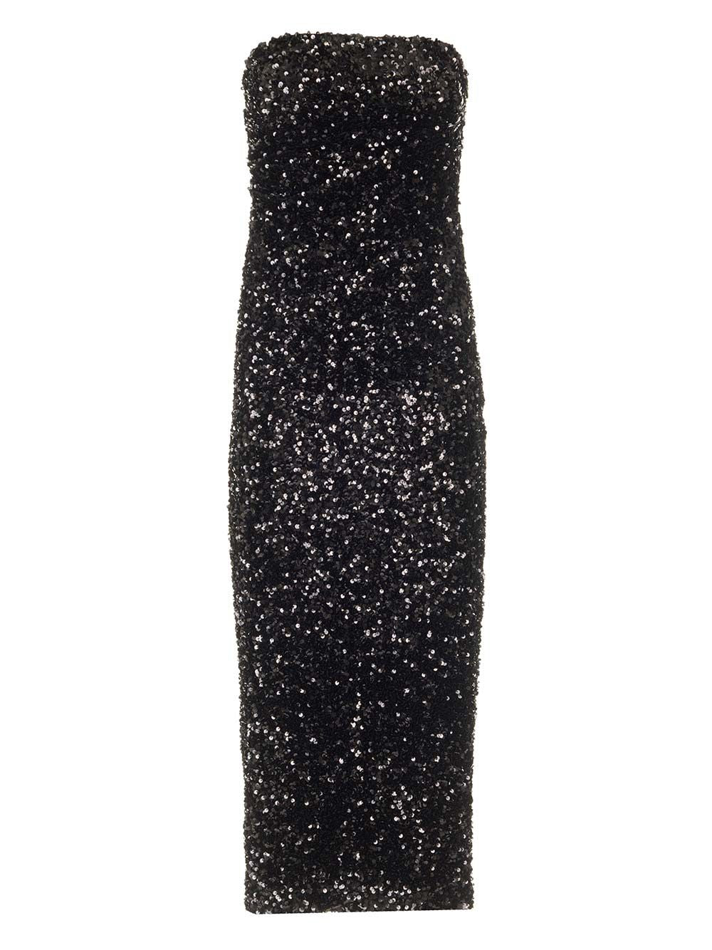 Al Duca D'Aosta Sequins Bustier Dress Dresses - Black | 6678f11d6cfacd5d242c95e2b829356170d696d1