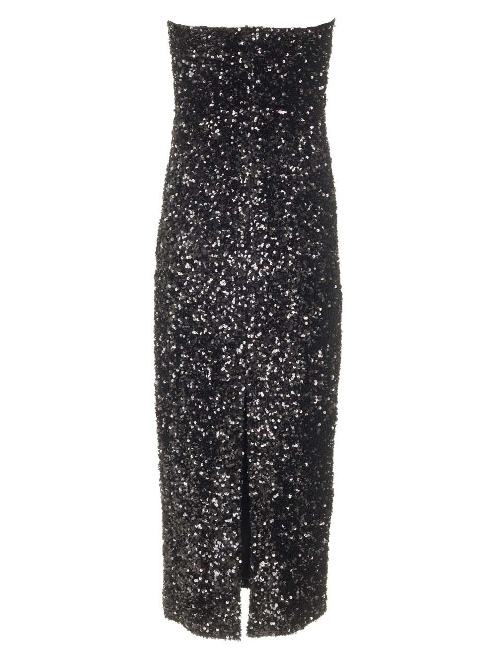 Al Duca D'Aosta Sequins Bustier Dress Dresses - Black | b4a3610564563390ee1f0f02797d2884f3ddf4a4