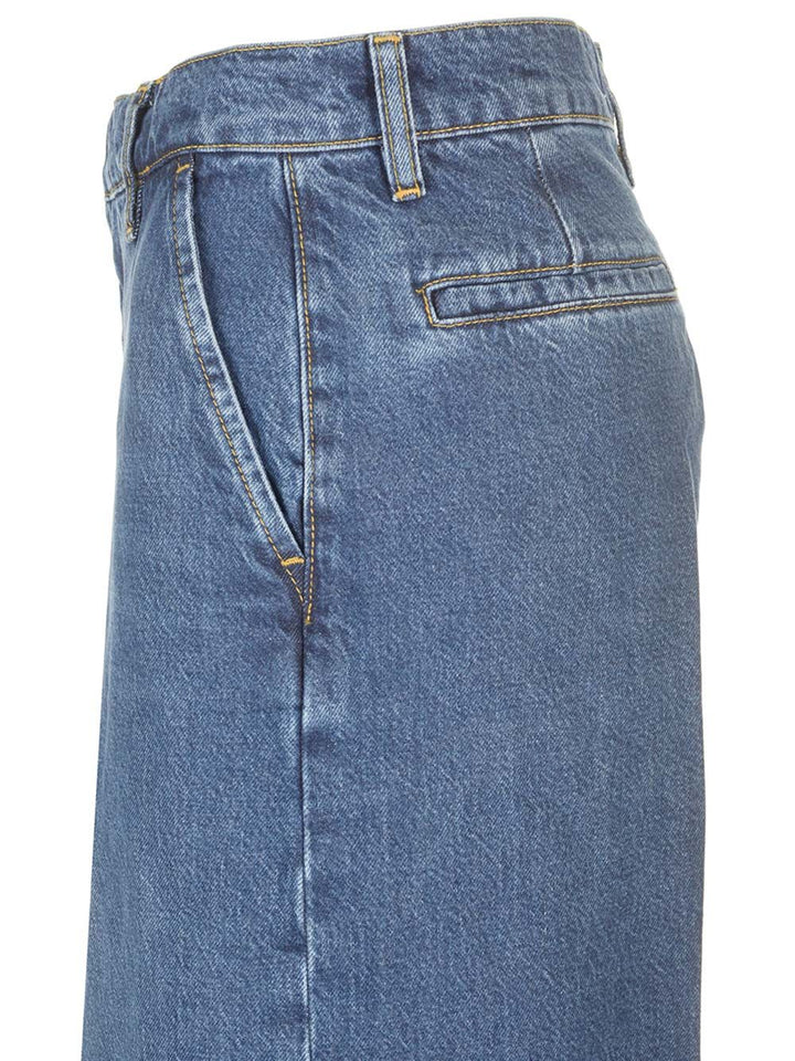 Frame Wide Leg Jeans - Blue | 314b0ecaa58f8d8cd3cfa3cbc6b1eaa7ad0e6b12