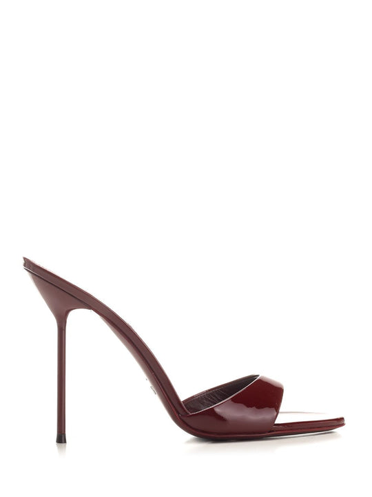 “Lidia” Mule Sandals Bordeaux