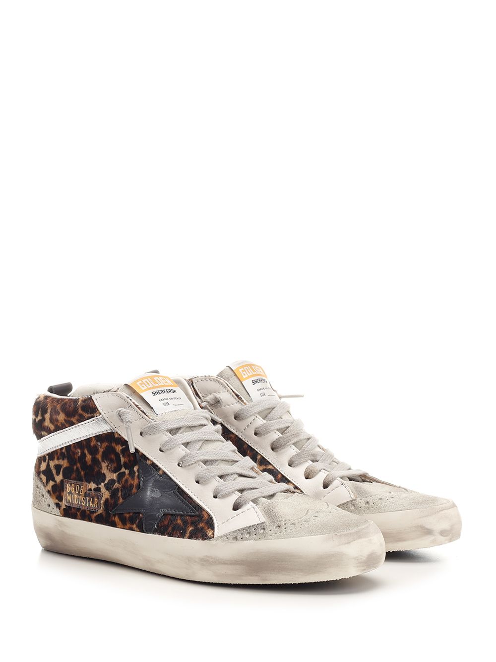 Golden Goose Deluxe Brand Mid Star Sneakers - Animalier | 98903b885ffba2ad1443fd6aab9c6143d7b12371