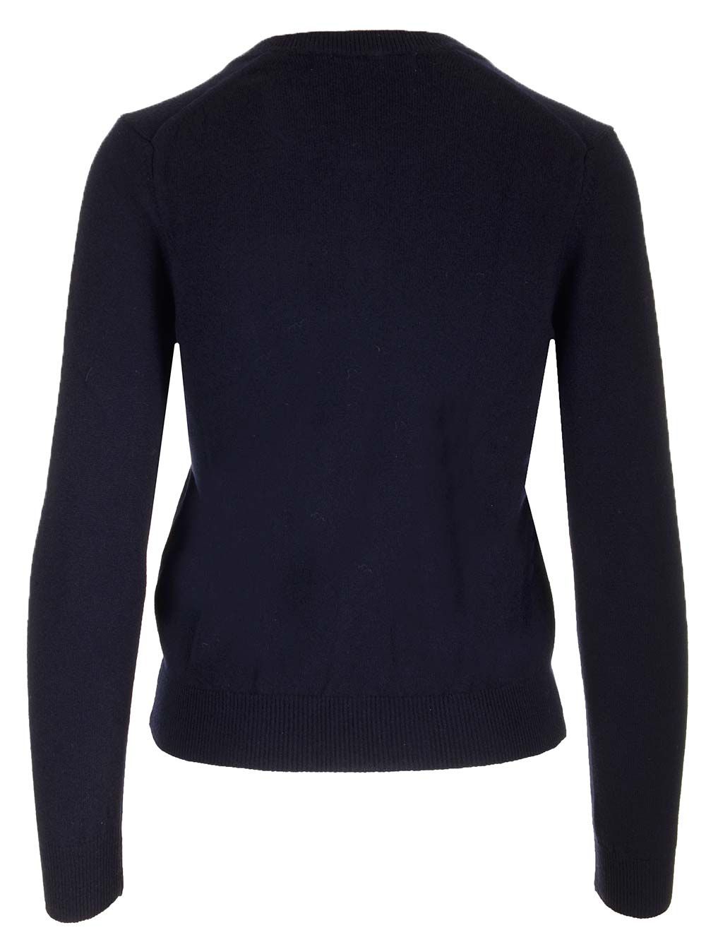 Comme Des Garcons Play Crewneck Wool Cardigan Knitwear - Blue | 0397190672da428491c129ac89795adc2f14abf7