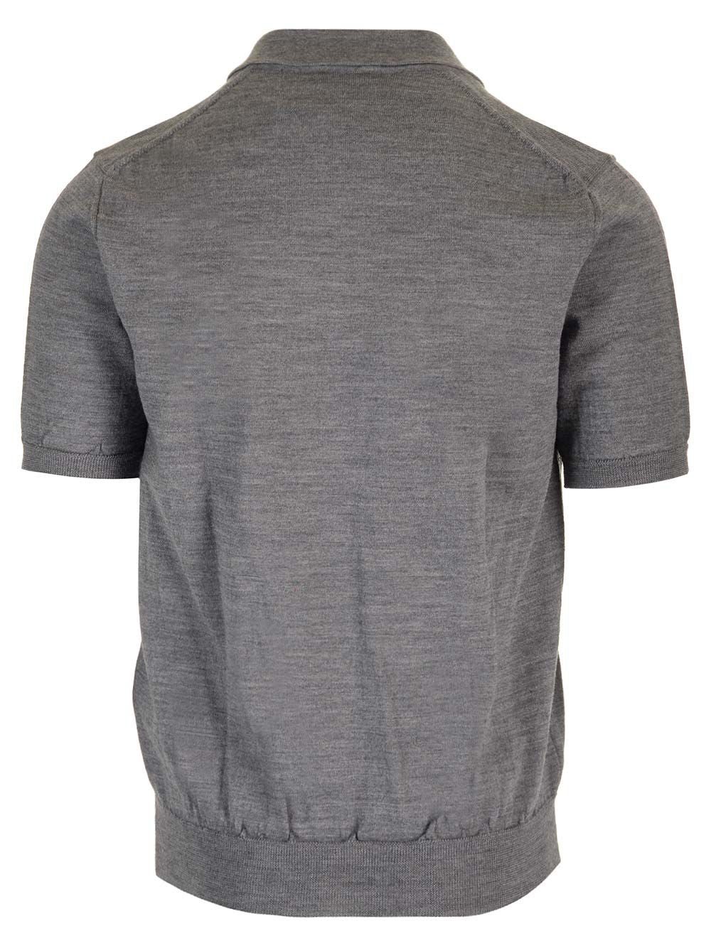 Comme Des Garcons Play Wool Polo Shirt Knitwear - Grey | 4d5516cddb6f5fd8c33555a8d38990bf66d45b8a