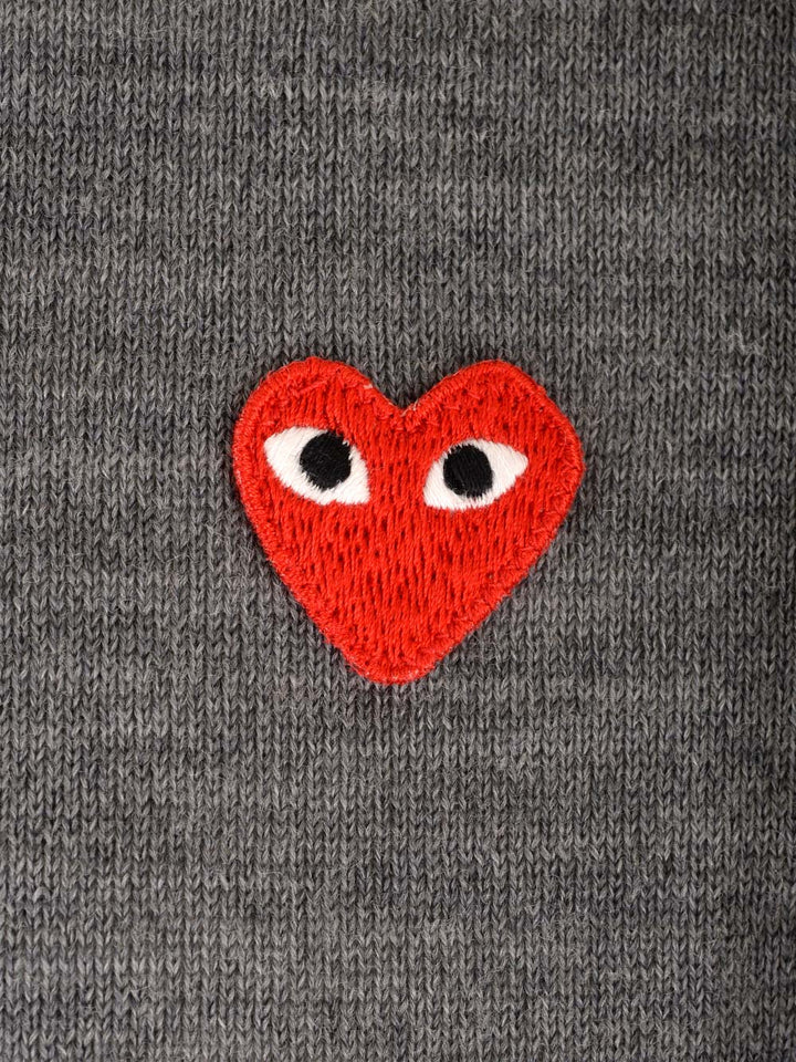 Comme Des Garcons Play Wool Polo Shirt Knitwear - Grey | beac0d538eb490863cfa8db8ddc159738a5c1bd1