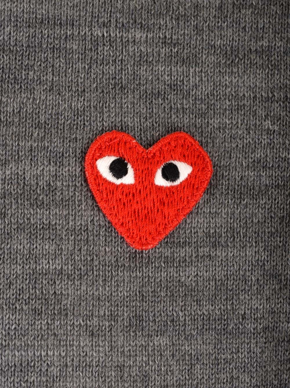 Comme Des Garcons Play Wool Polo Shirt Knitwear - Grey | f76977e023db50f80cc5040905a76996cb5626a8