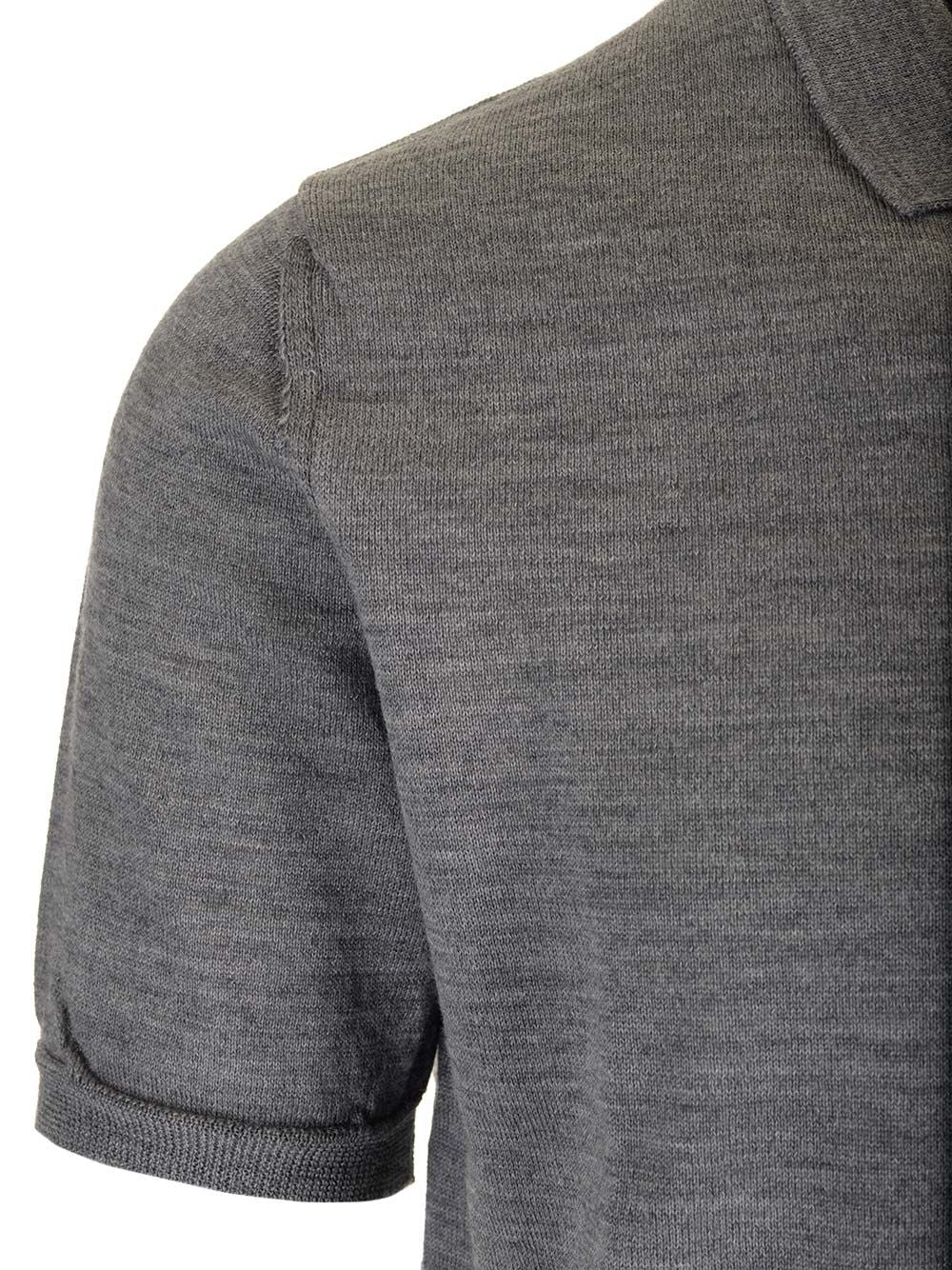 Comme Des Garcons Play Wool Polo Shirt Knitwear - Grey | 435d6f11bec0ff89278ecf9d32db8134fd5a9f71