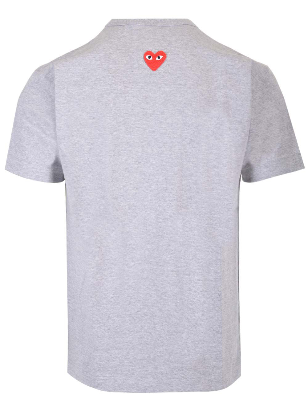 Comme Des Garcons Play Back Heart T-Shirt - Grey | 0f7bce32991a865ad9380a50620f01d77af09f0a