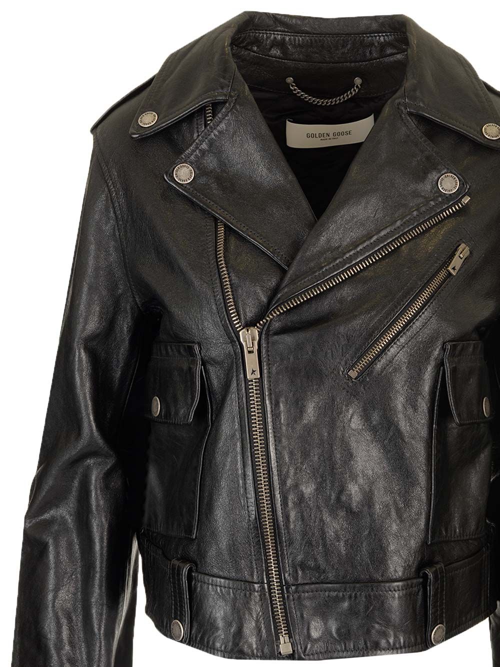 Golden Goose Deluxe Brand Leather Biker Jacket Jackets - Black | 7a330460f736eabd233c86484926a035bee2c66b