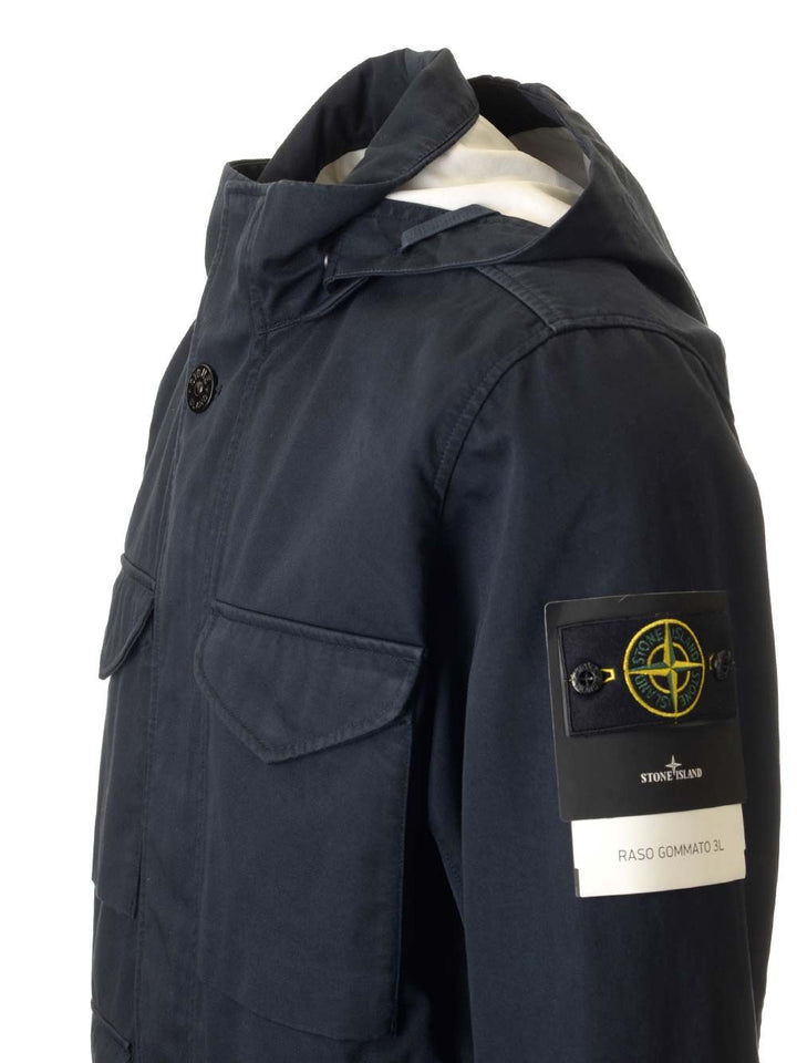 Stone Island Field Jacket Jackets - Blue | 9d184722f76db17e7c37bbb3ed6cbbab05b63d28