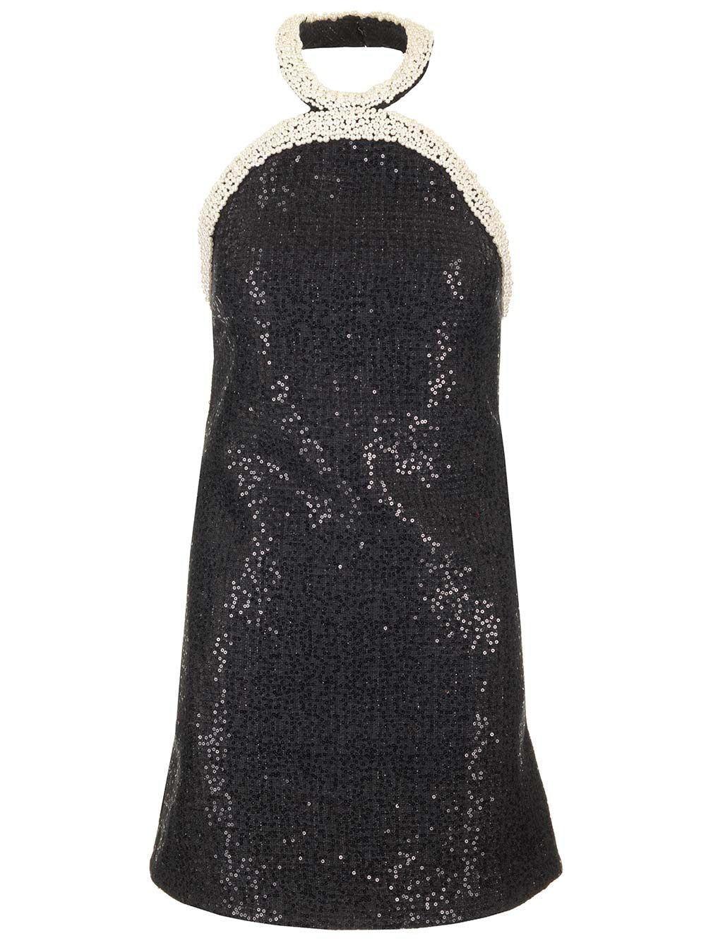 Self-Portrait Embellished Bouclè Mini Dress Dresses - Black | f57d777586275650a8ab8768306c442669ecef4e