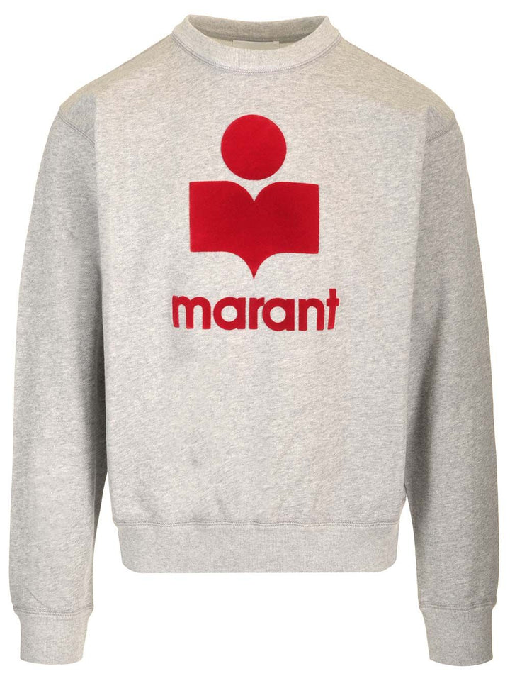 Marant Sweatshirt With Logo Sweatshirts - Grey | 7b844d99c152fa5921c1f566d09d2627508c45ae