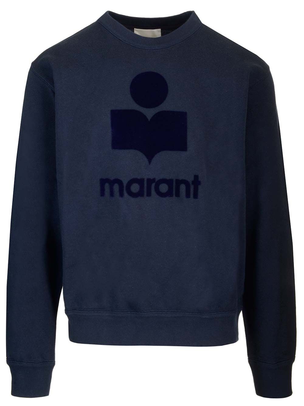 Marant Sweatshirt With Logo Sweatshirts - Blue | 545514da289ed54f48649ca6d483670d64be9c8c