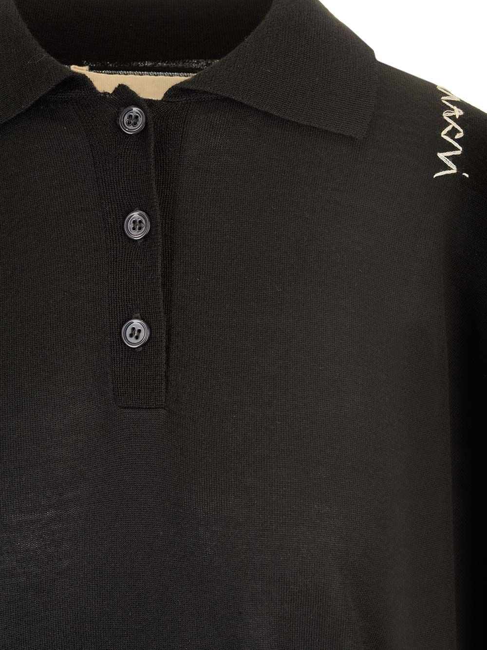 Marni Knitted Polo shirt - Black | 3d6cb8679b509dac938dc4f8d523b527b4f422c2