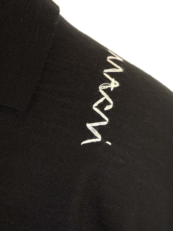 Marni Knitted Polo shirt - Black | 4175763de1fa7d099b2c10538ca136cfc745fe7b