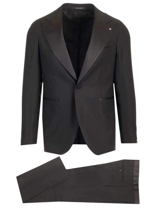 Tuxedo With Peak Lapels Dresses Black