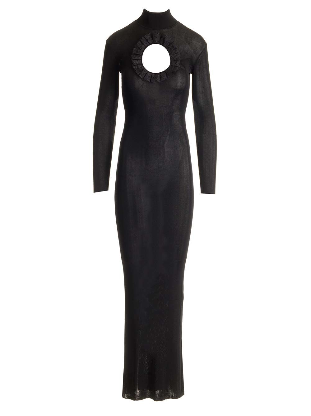 Self Portrait Residency Knitted Maxi Dress Dresses - Black | 89e503fcef494ebc2a2ad5bbbef8803ff93fa2ae