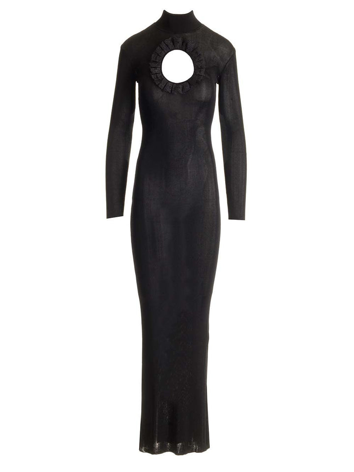 Self Portrait Residency Knitted Maxi Dress Dresses - Black | 89e503fcef494ebc2a2ad5bbbef8803ff93fa2ae