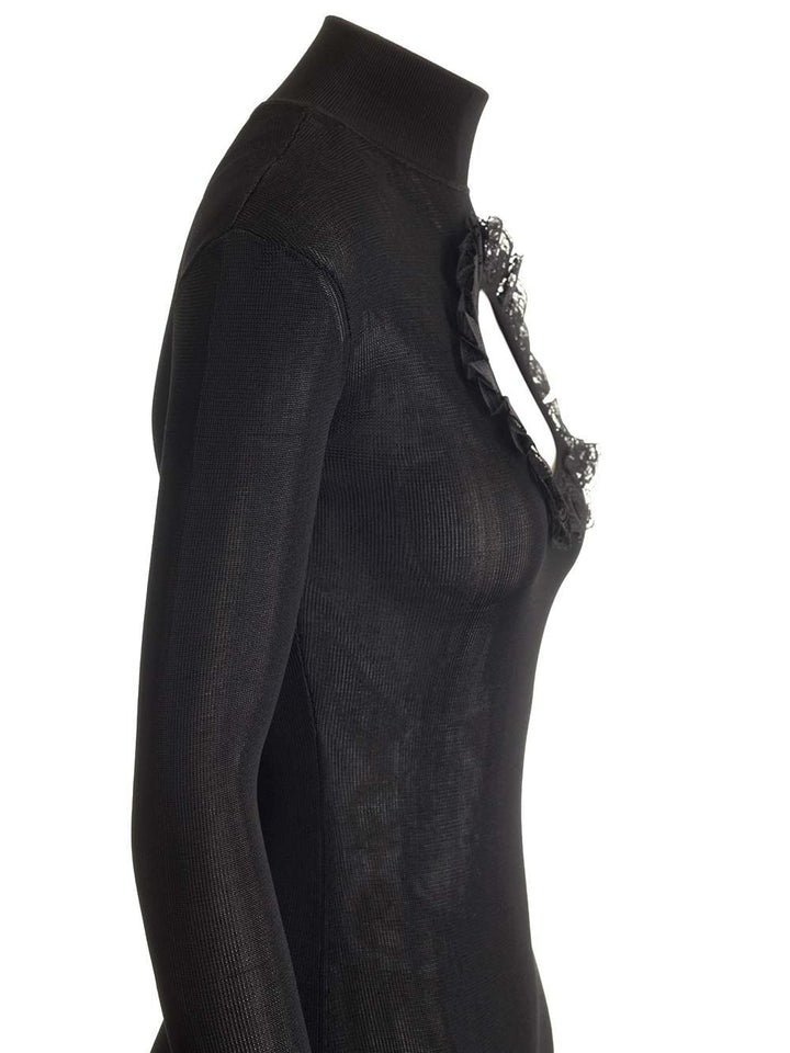 Self Portrait Residency Knitted Maxi Dress Dresses - Black | eba30a5b7fa9918eb1df26b00bb63702eb9bdded