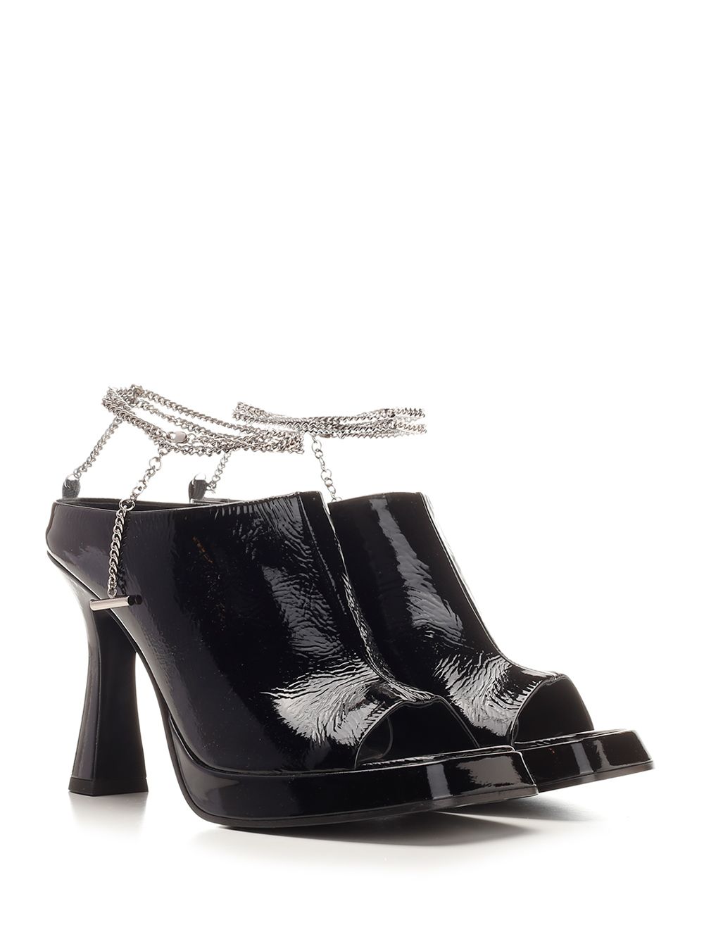 Mcqueen Ankle Chain Strap Sandals - Black | aef3bd40a90affdb7059d0a62bba76deab3a1e8c
