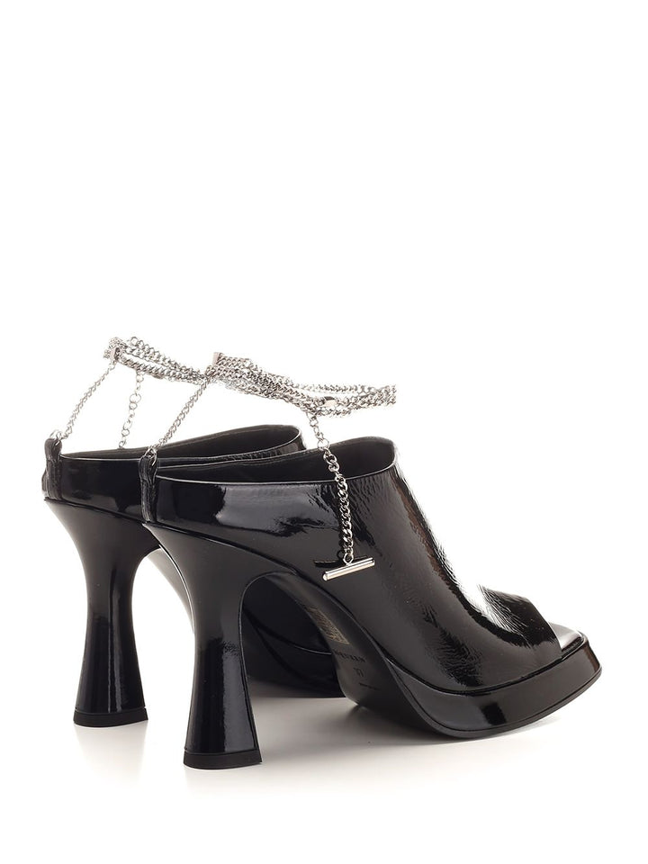 Mcqueen Ankle Chain Strap Sandals - Black | af08c0a762ffde13b7c82e9ac74cb4ac0b23c566