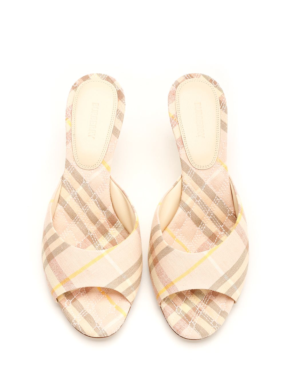 Burberry Check Mules Sandals - Multicolor | f01b4fe084a0b76dbe4320a5bb98709ea1691607