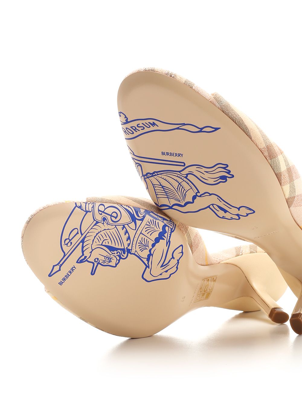 Burberry Check Mules Sandals - Multicolor | 4539f74c928cf4c230525e1c0854bbed3205934e