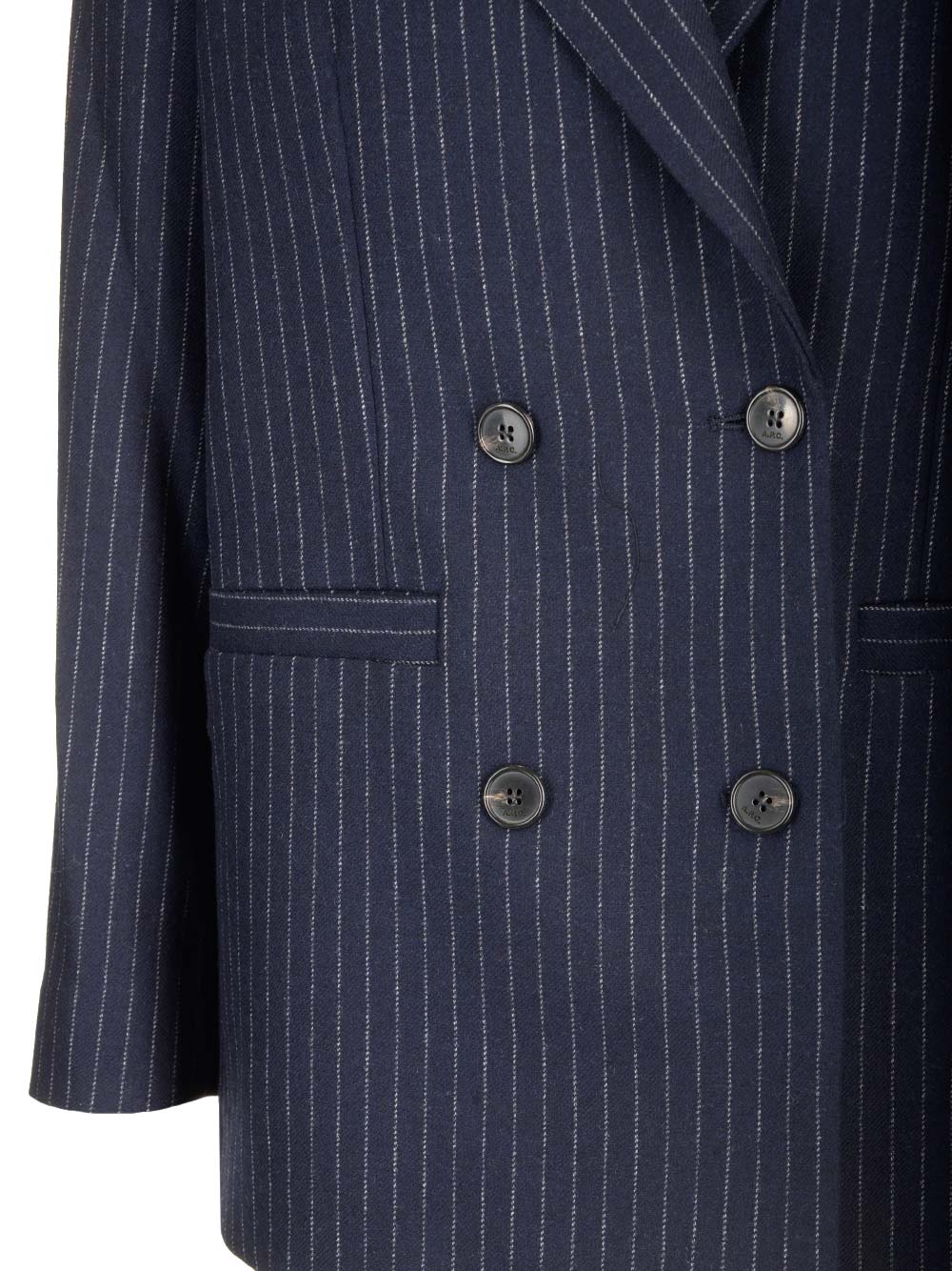 A.P.C. Double-Breasted Blazer Jackets - Blue | 951516bde4262e76623354913086e758b40e7c15