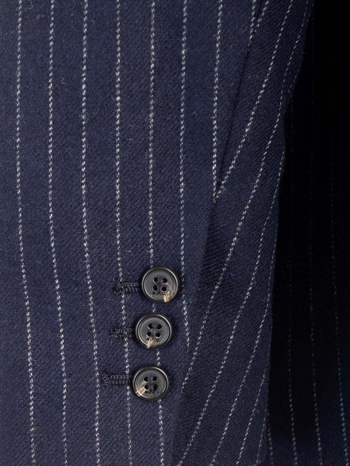 A.P.C. Double-Breasted Blazer Jackets - Blue | 2b0d721554e464c5d8f90d5e6cce68c0f582489f