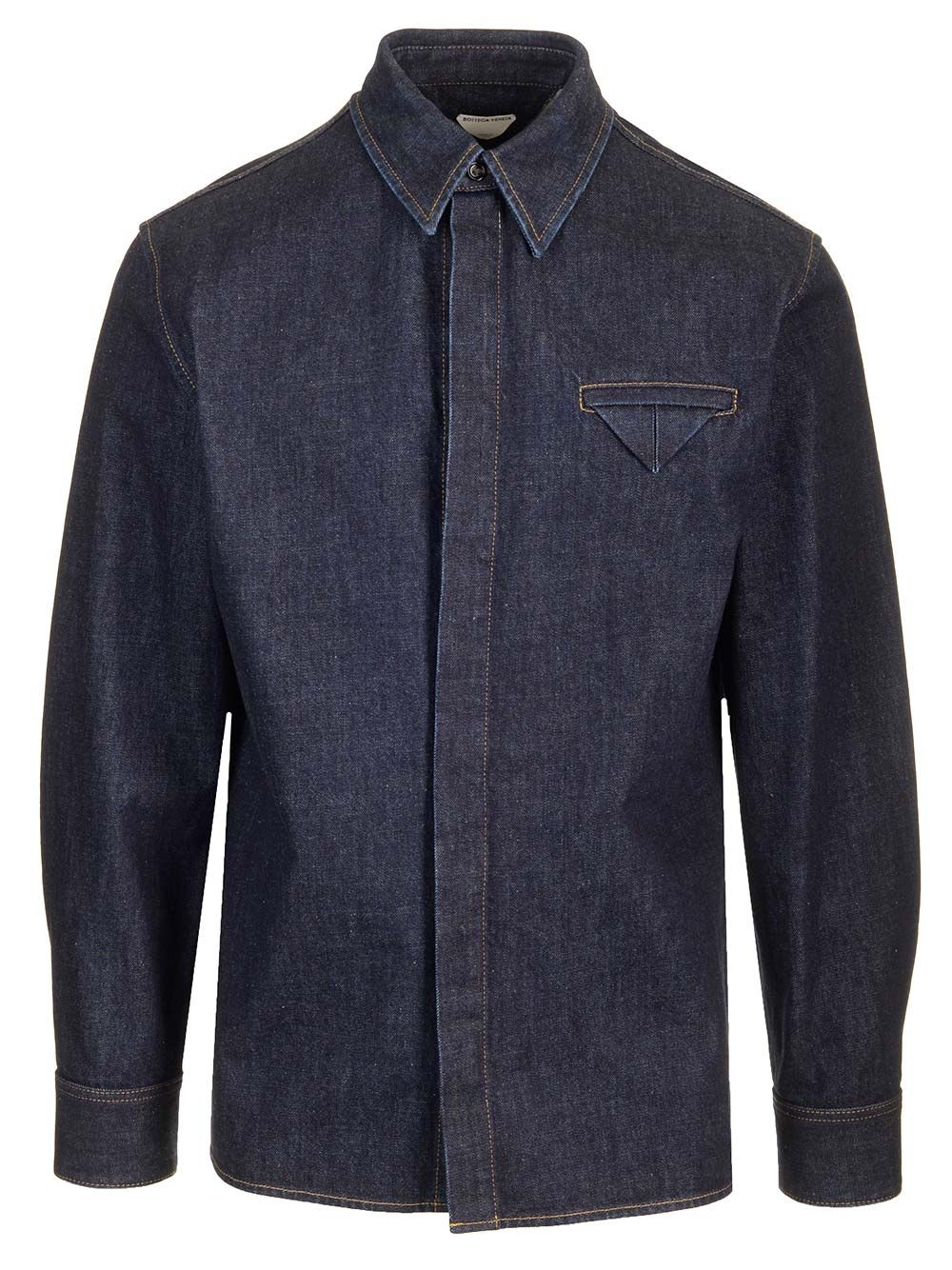 Bottega Veneta Denim Shirt Shirts - Blue | dbaabdd97b3dd6d1cd0572d6c2cc246df1b1c3ea